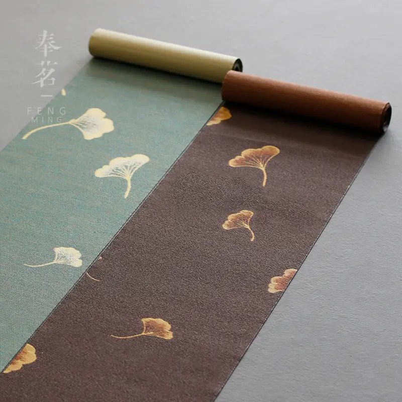 Waterproof Fiber Tea Mat Brown Zen Tea Tray Mat 200x20cm