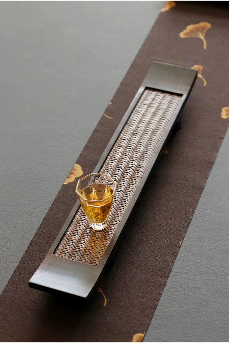 Waterproof Fiber Tea Mat Brown Zen Tea Tray Mat 200x20cm — feature 12