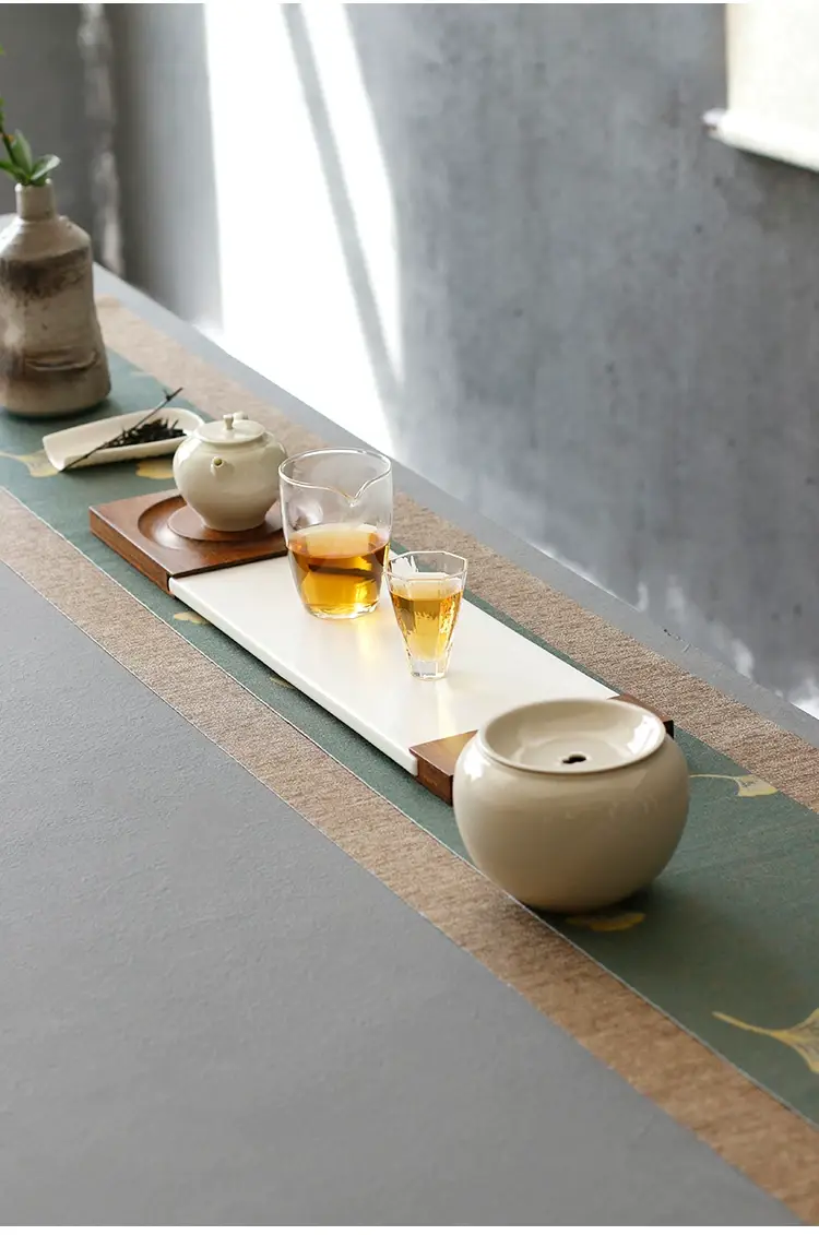 Waterproof Fiber Tea Mat Brown Zen Tea Tray Mat 200x20cm — feature 13