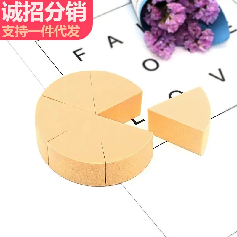 Dual-Use Makeup Sponges 6 Pcs Half Dry Half Wet - Image 3