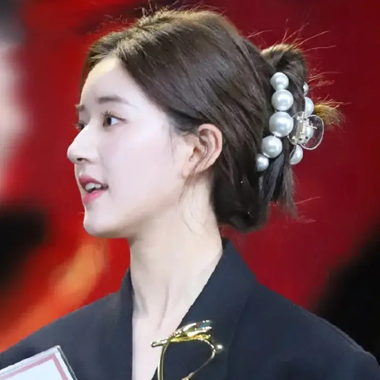 Pearl Hair Clip Large Size Women's Hairpin