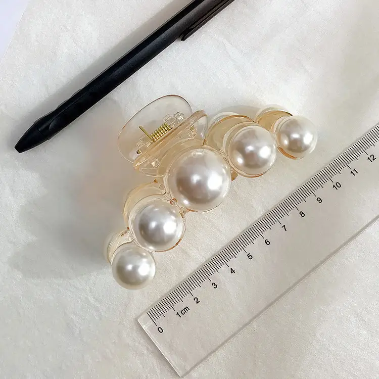 Pearl Hair Clip Large Size Women's Hairpin