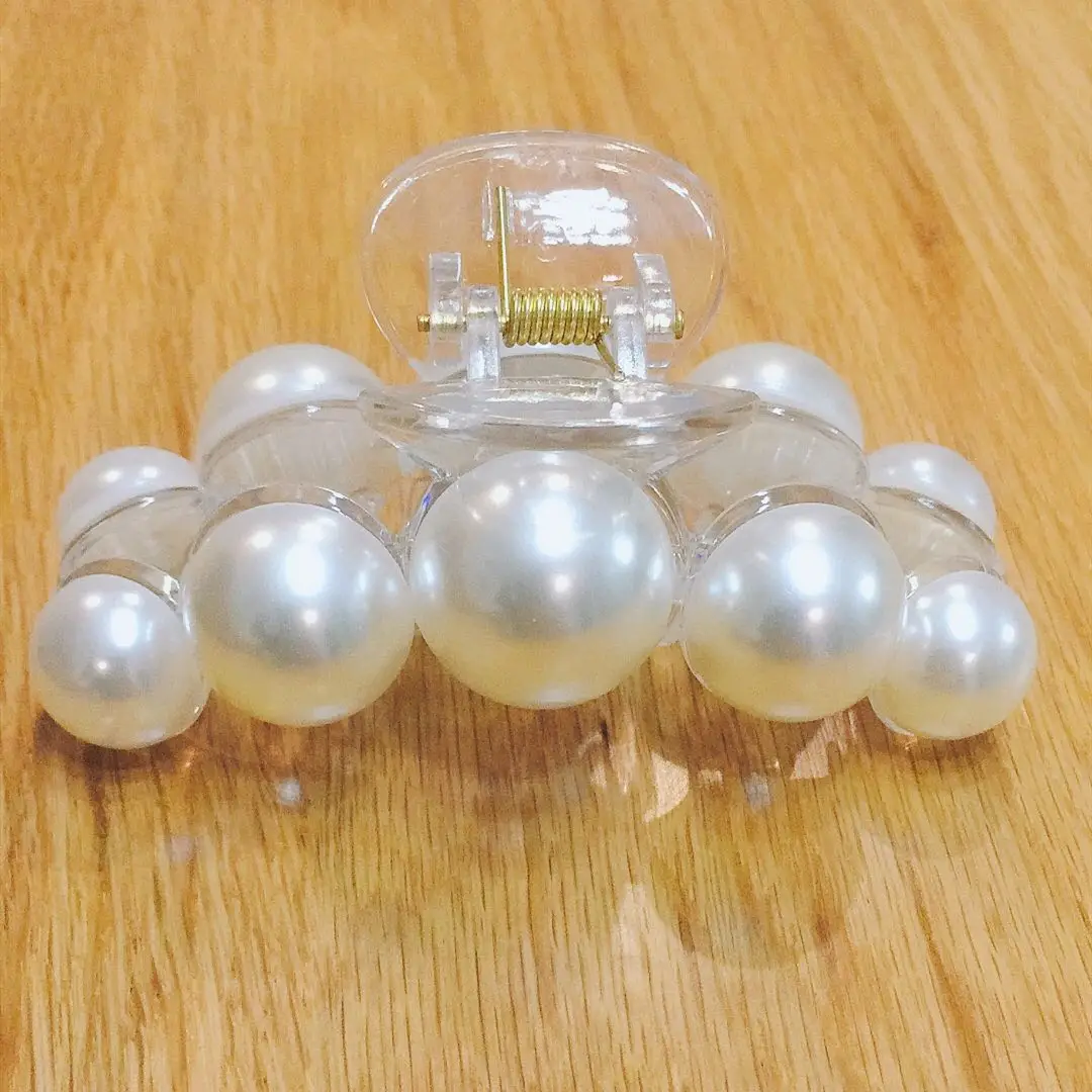 Pearl Hair Clip Large Size Women's Hairpin