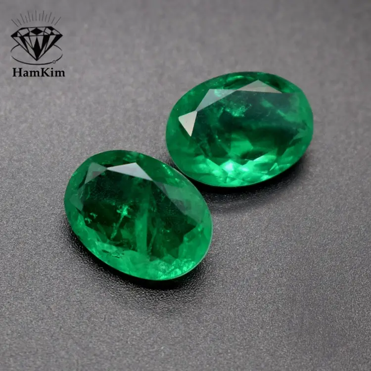 Green Oval Gemstone Ring Earring Main Stone Ring