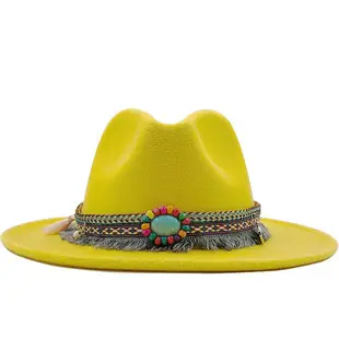 Women Woolen Cowboy Hat with Golden Ring Buckle — feature 5