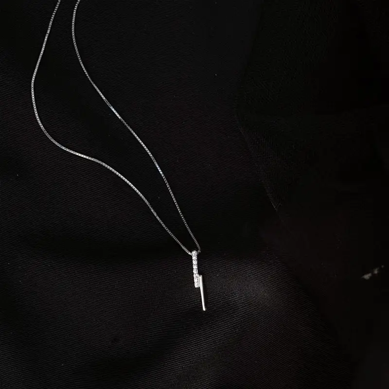 S925 Silver Geometric Clavicle Necklace for Women - Image 3