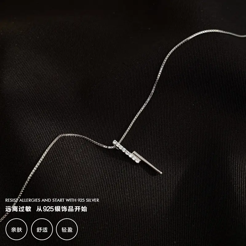 S925 Silver Geometric Clavicle Necklace for Women - Image 5