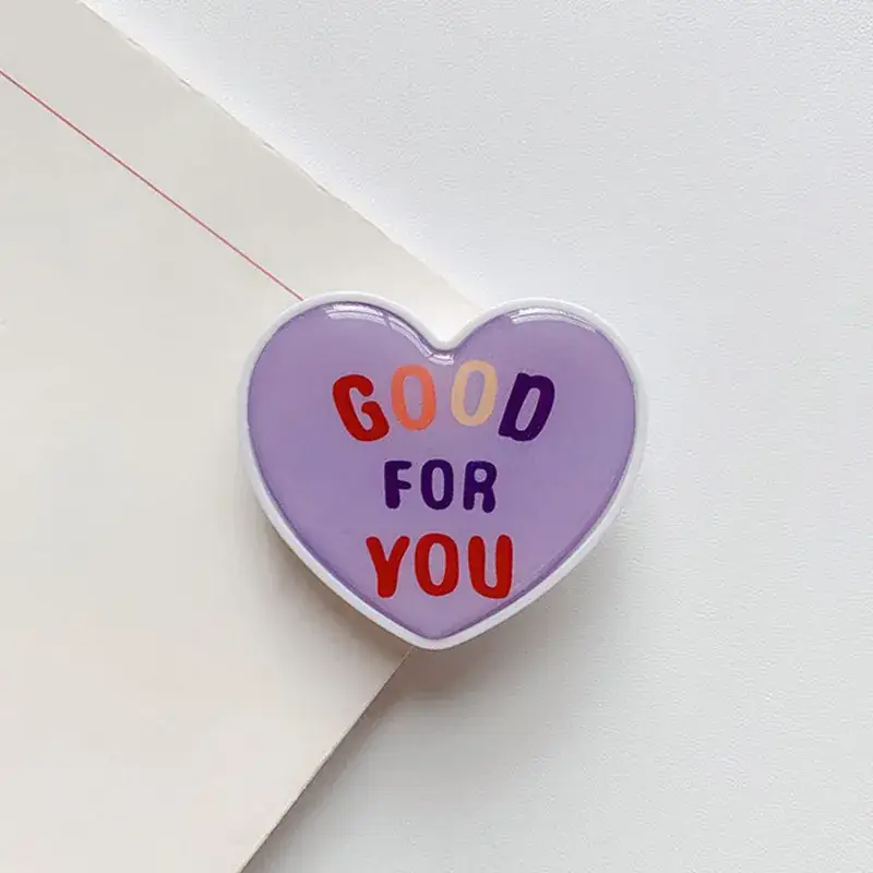 Heart Shaped Mobile Phone Airbag Bracket with "Hope World" Logo - Image 11