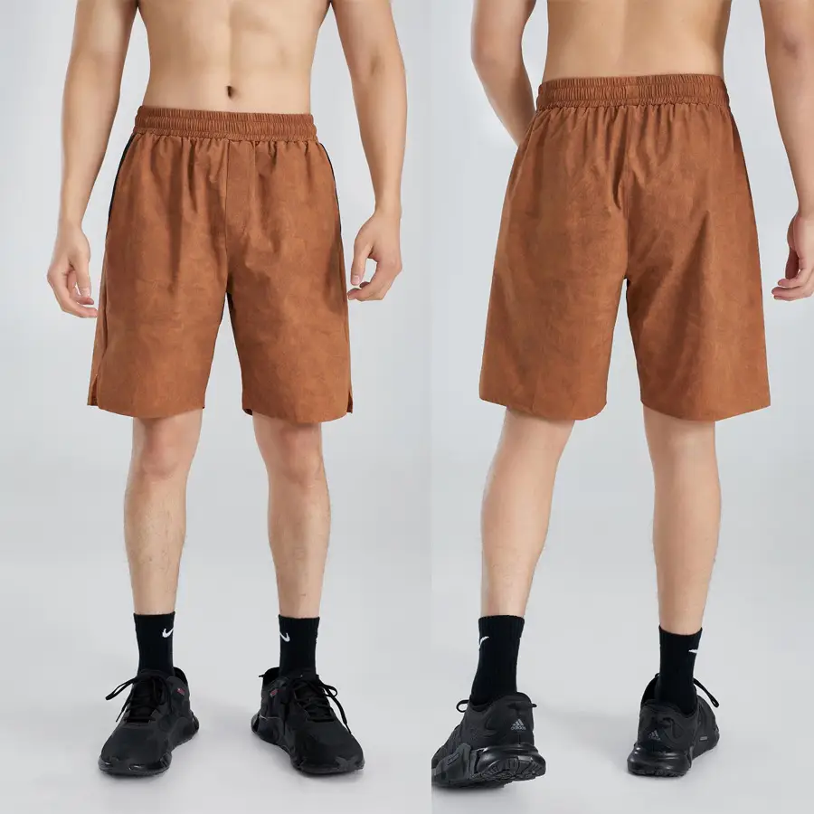 Men Grey Breathable Knee Shorts for Summer - Image 7