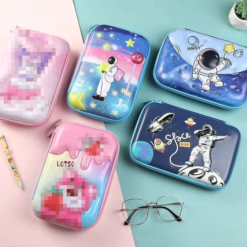 Pink Unicorn Cartoon Pencil Box for Girls Boys