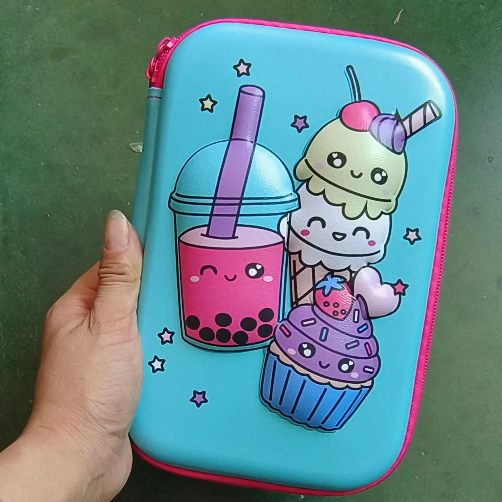 Pink Unicorn Cartoon Pencil Box for Girls Boys