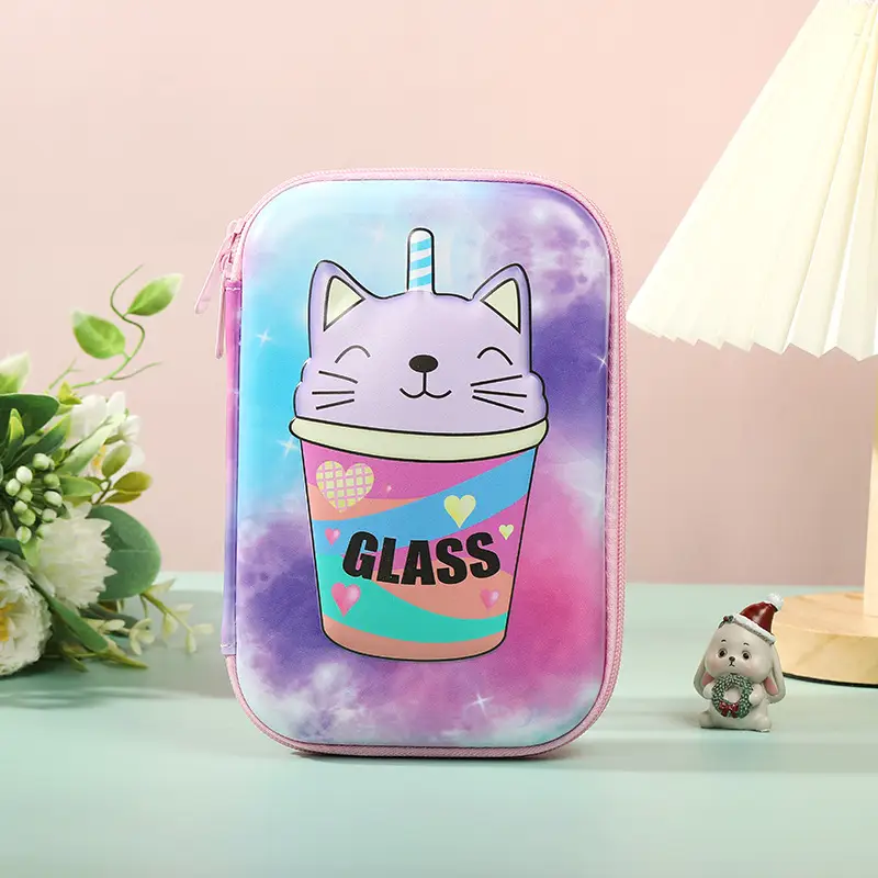 Pink Unicorn Cartoon Pencil Box for Girls Boys