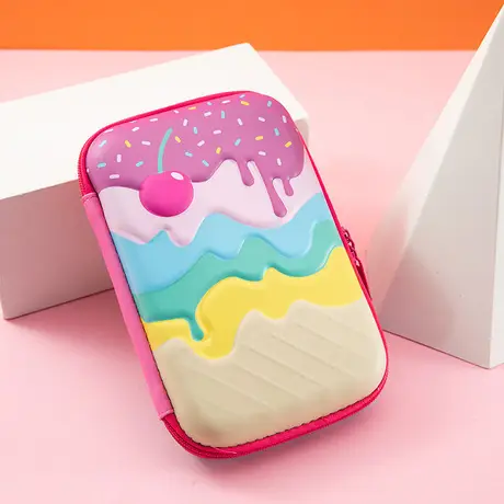 Pink Unicorn Cartoon Pencil Box for Girls Boys