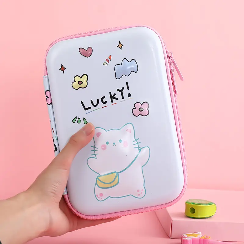 Pink Unicorn Cartoon Pencil Box for Girls Boys