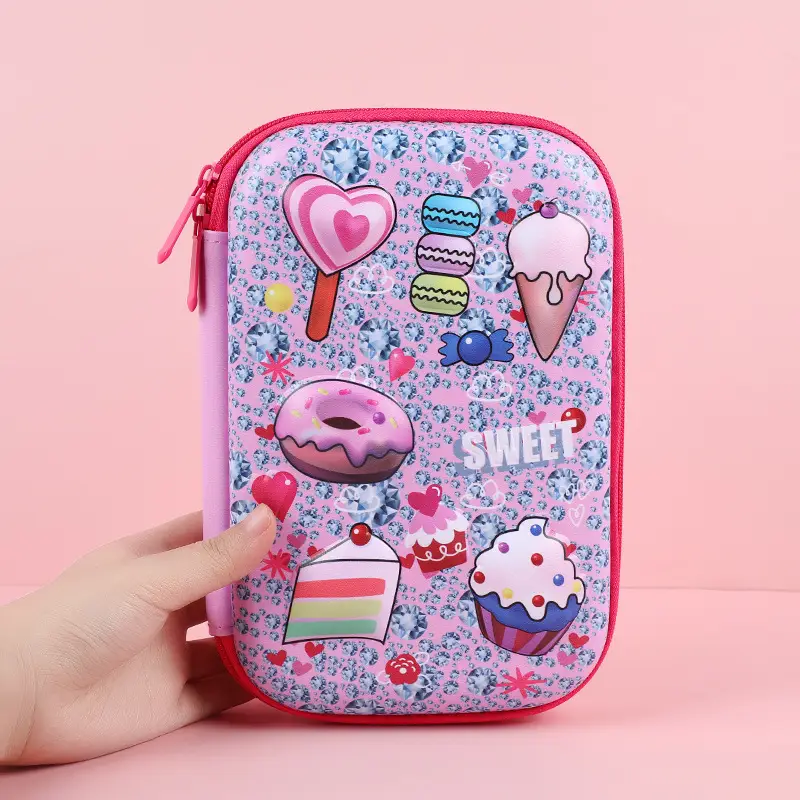 Pink Unicorn Cartoon Pencil Box for Girls Boys