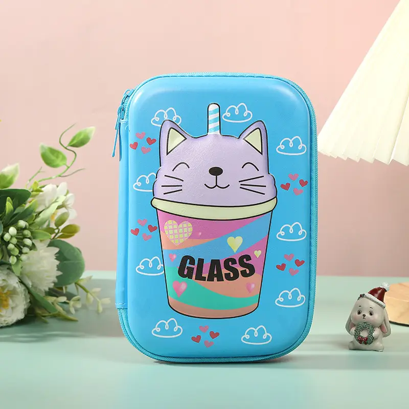 Pink Unicorn Cartoon Pencil Box for Girls Boys