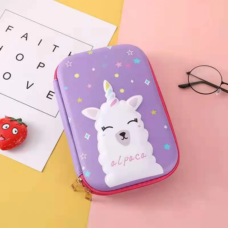 Pink Unicorn Cartoon Pencil Box for Girls Boys