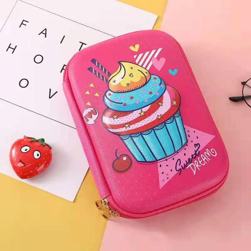 Pink Unicorn Cartoon Pencil Box for Girls Boys