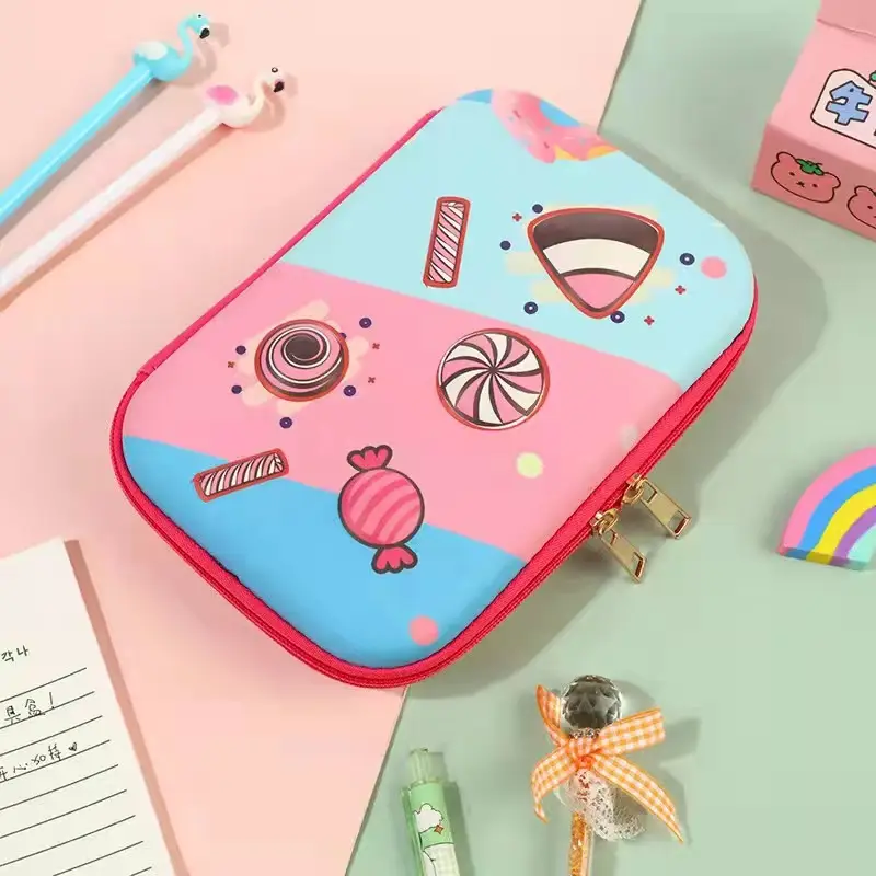 Pink Unicorn Cartoon Pencil Box for Girls Boys