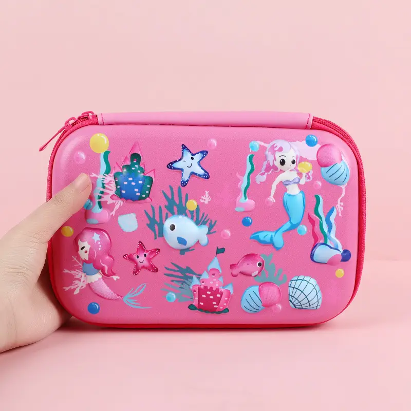 Pink Unicorn Cartoon Pencil Box for Girls Boys