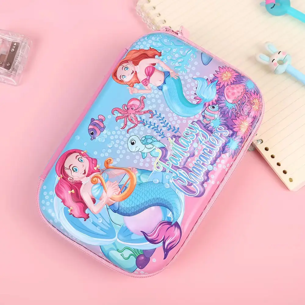 Pink Unicorn Cartoon Pencil Box for Girls Boys