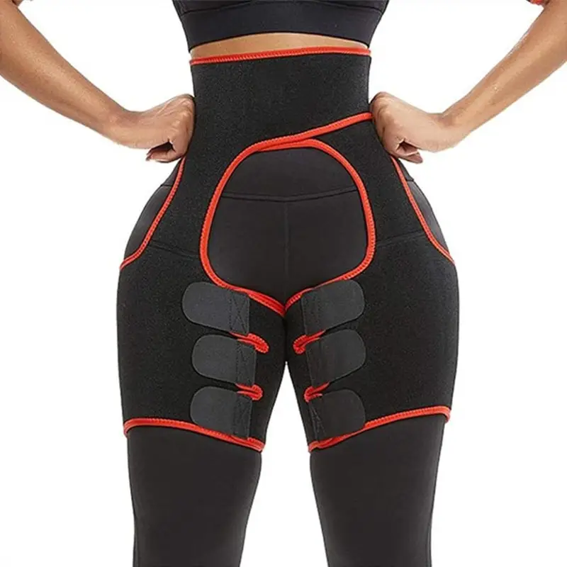 Three-in-One Waist & Thigh Trimmer Belt Black Pink