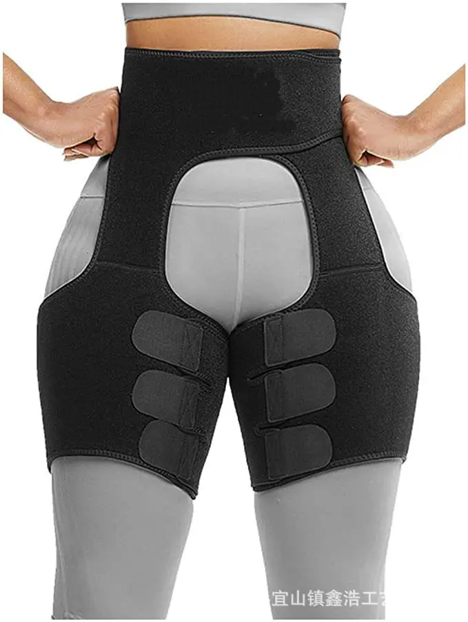 Three-in-One Waist & Thigh Trimmer Belt Black Pink