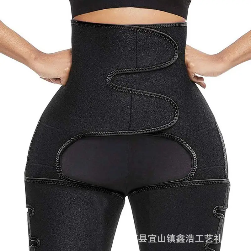 Three-in-One Waist & Thigh Trimmer Belt Black Pink
