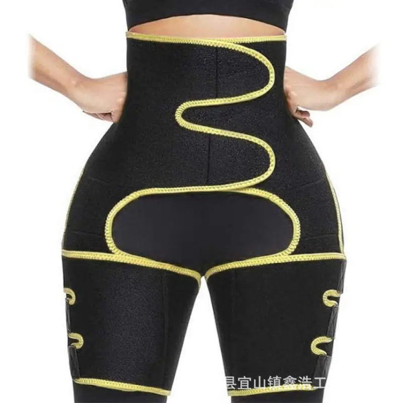 Three-in-One Waist & Thigh Trimmer Belt Black Pink