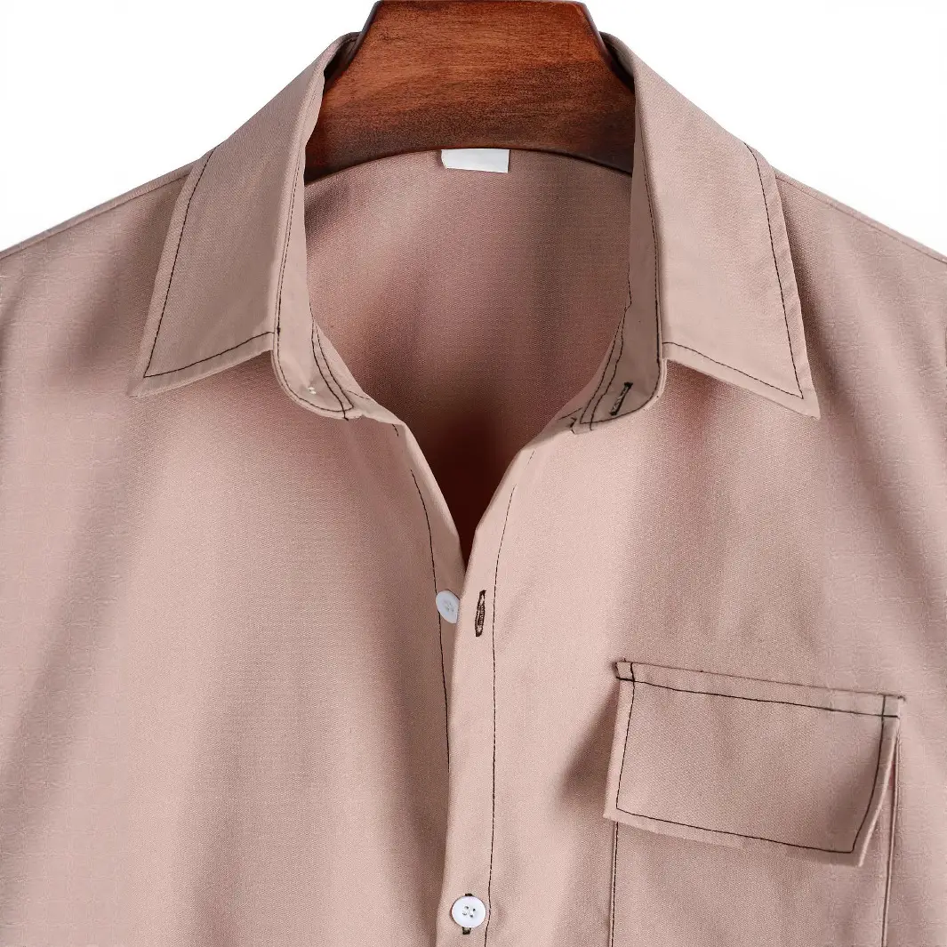 Men's Beige Button Down Shirt 2022