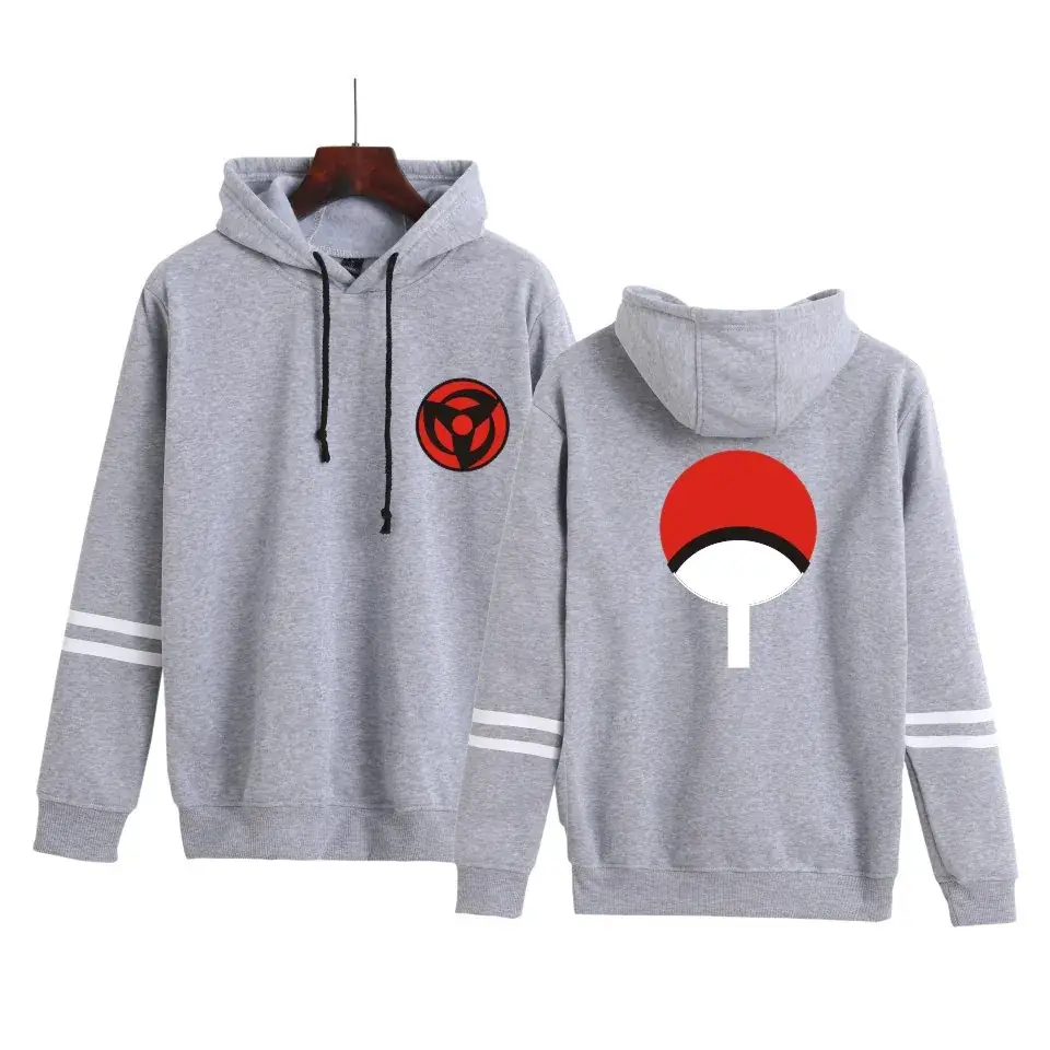 Naruto Anime Hoodie Set Black Hooded Sweatshirt for Men Women