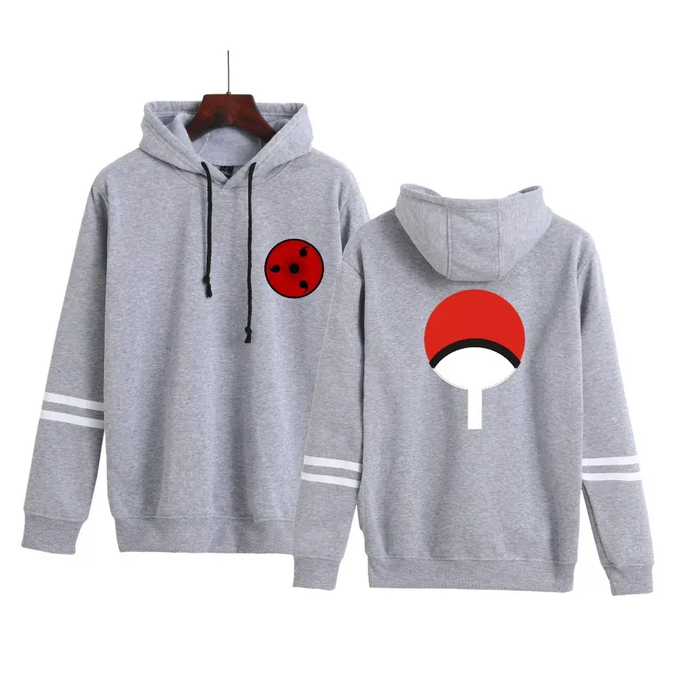 Naruto Anime Hoodie Set Black Hooded Sweatshirt for Men Women