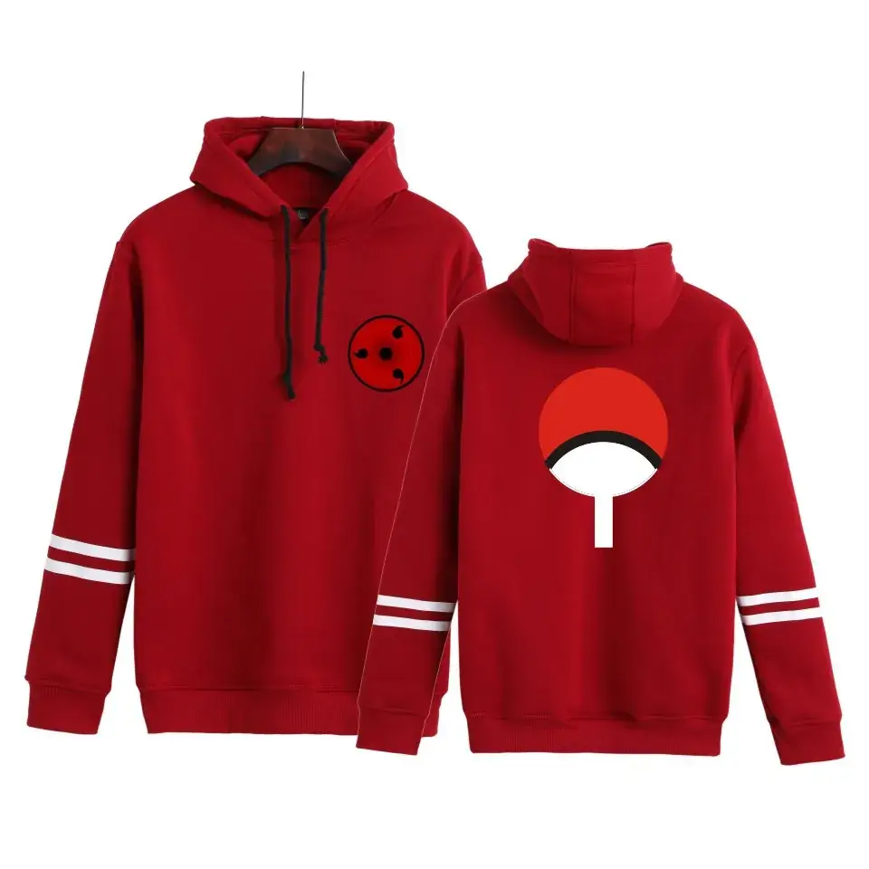 Naruto Anime Hoodie Set Black Hooded Sweatshirt for Men Women