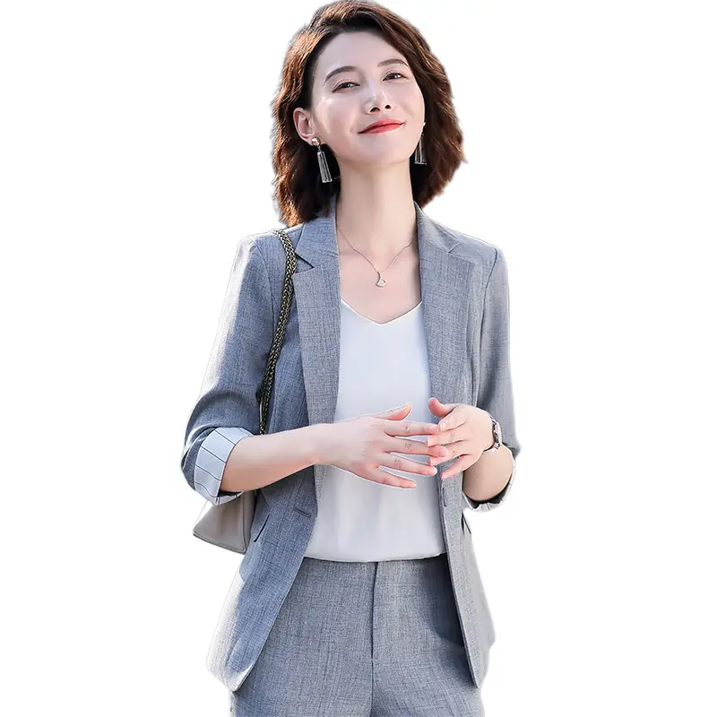 Women's Apricot Thin Professional Suit Summer 2023 - Image 34