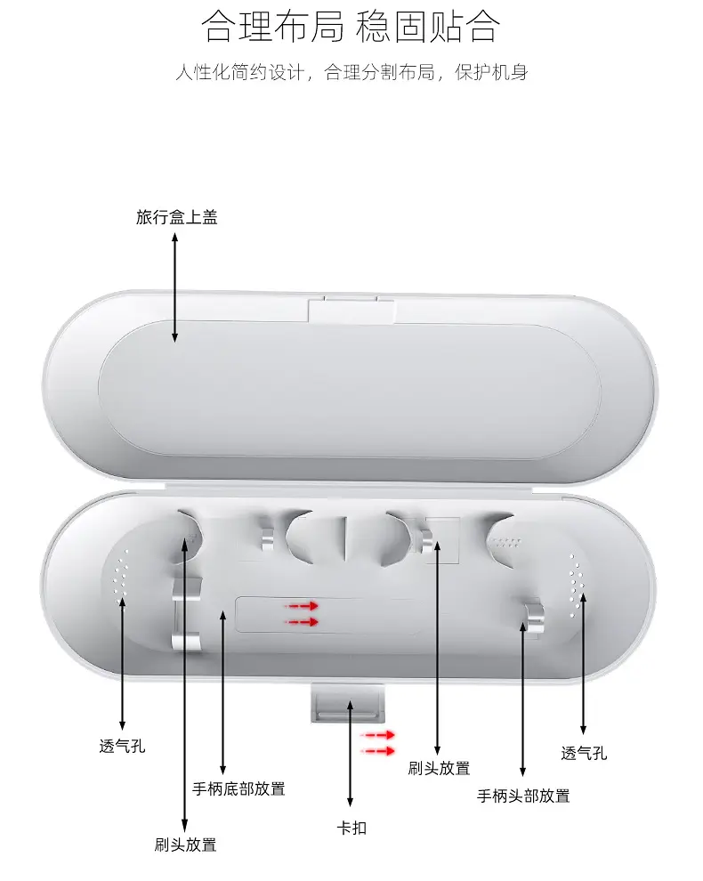 Electric Toothbrush Travel Box Portable Storage — feature 12