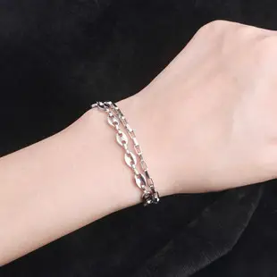 Titanium Steel Men Women Chain Bracelet Retro Spliced — feature 12