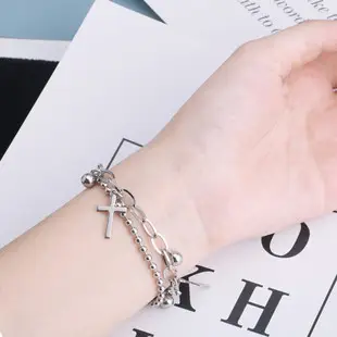 Titanium Steel Men Women Chain Bracelet Retro Spliced — feature 6