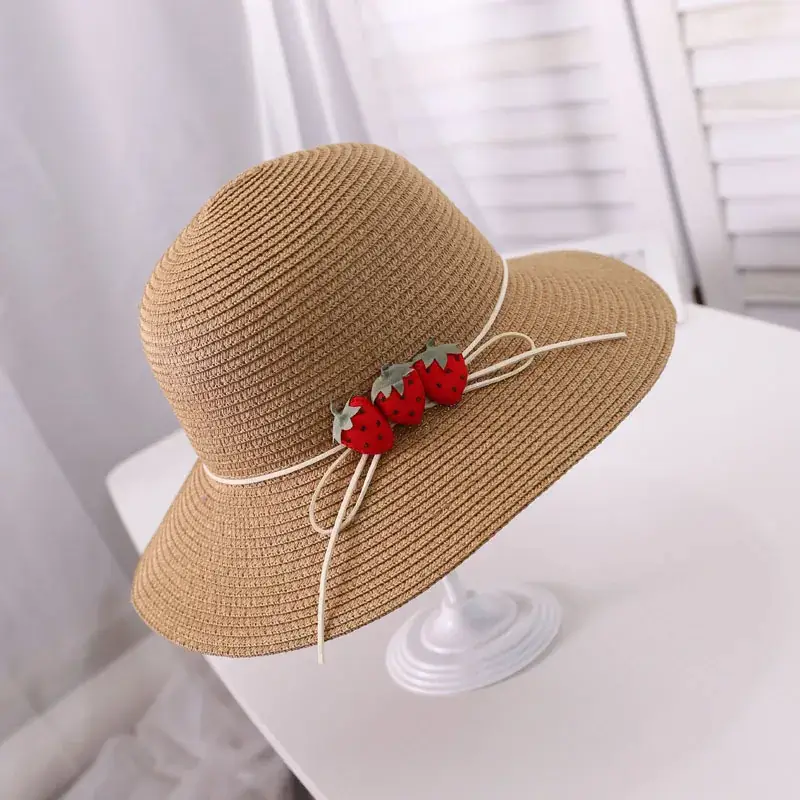 Women Straw Hat Summer Sunscreen Big Brim Beach Hat - Image 8