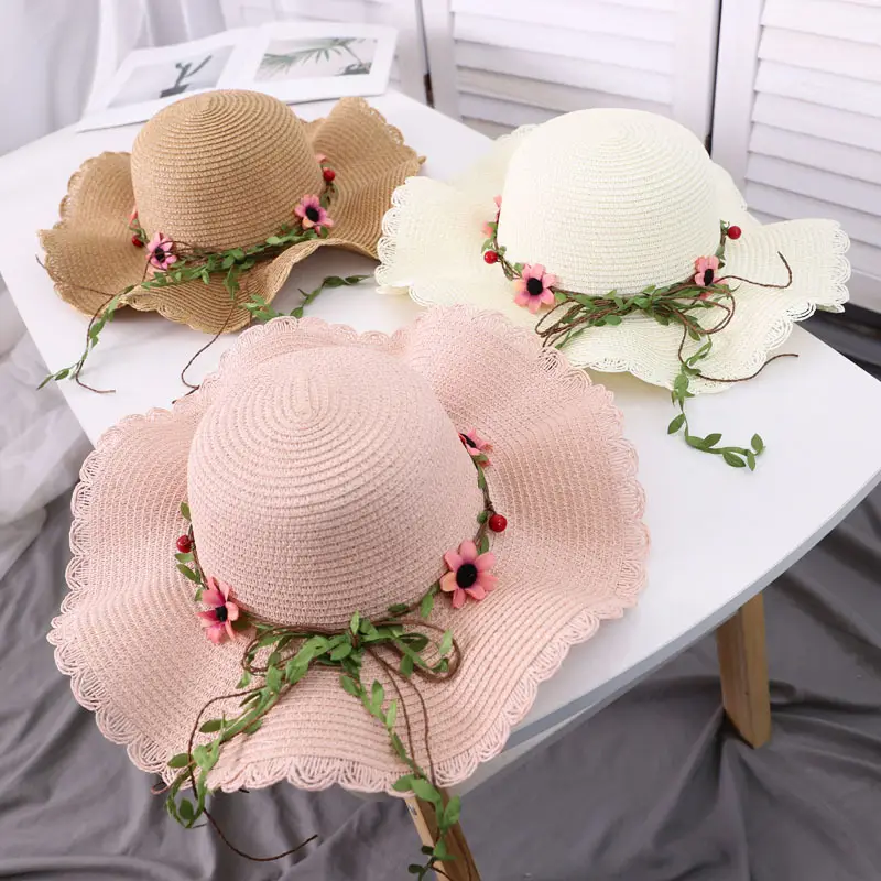 Straw Wave Hat for Women Summer Travel Beach Sun Protection - Image 6