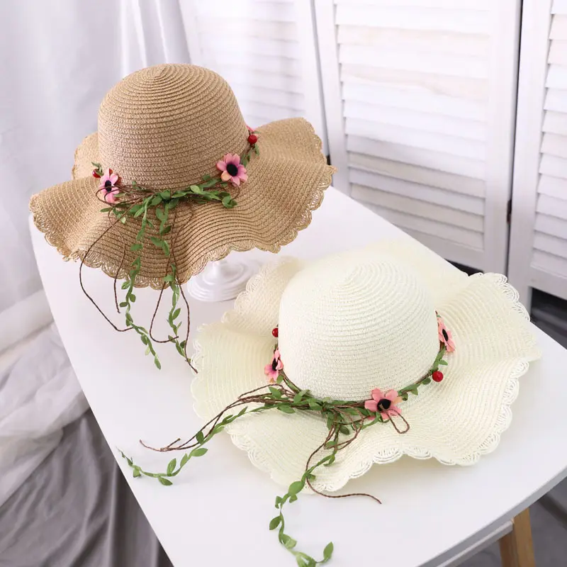 Straw Wave Hat for Women Summer Travel Beach Sun Protection - Image 7