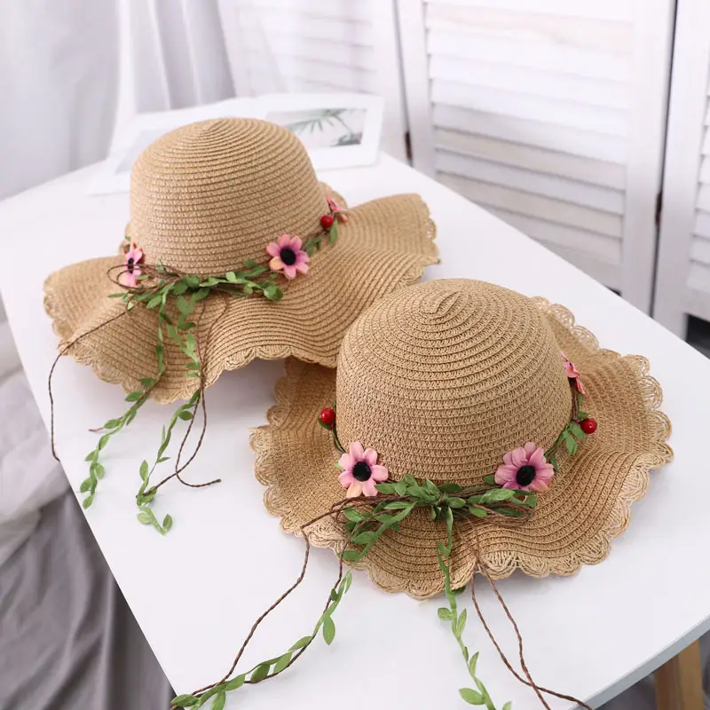 Straw Wave Hat for Women Summer Travel Beach Sun Protection - Image 8