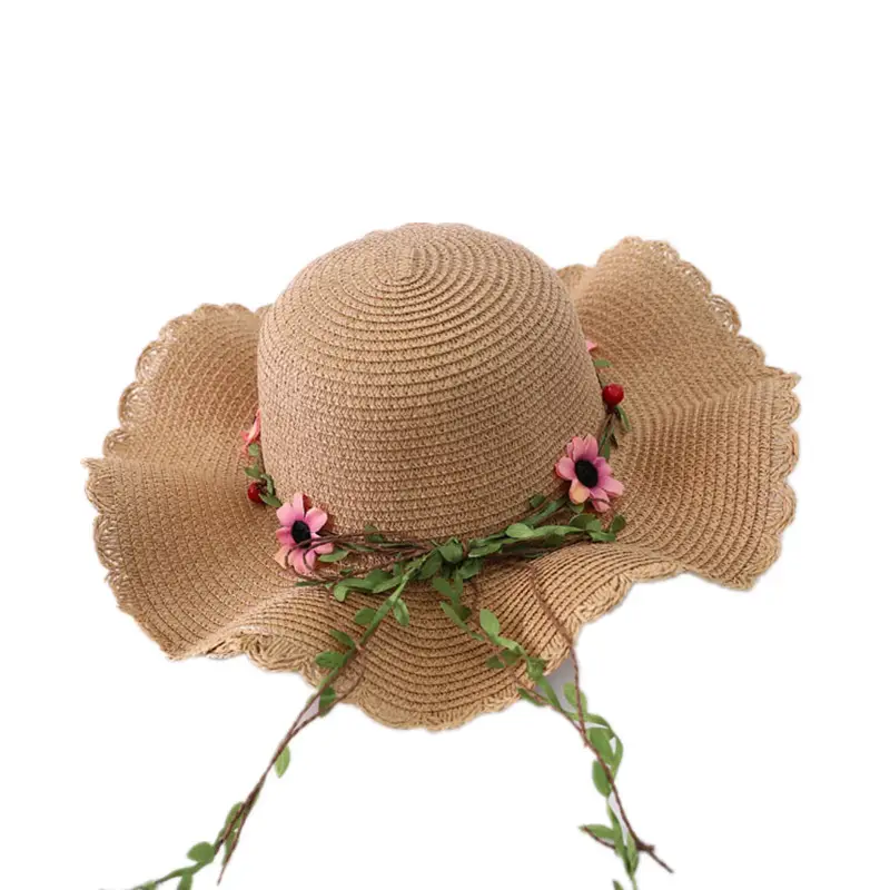 Straw Wave Hat for Women Summer Travel Beach Sun Protection - Image 10