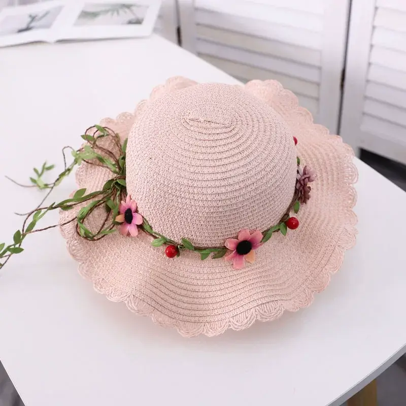 Straw Wave Hat for Women Summer Travel Beach Sun Protection — feature 18