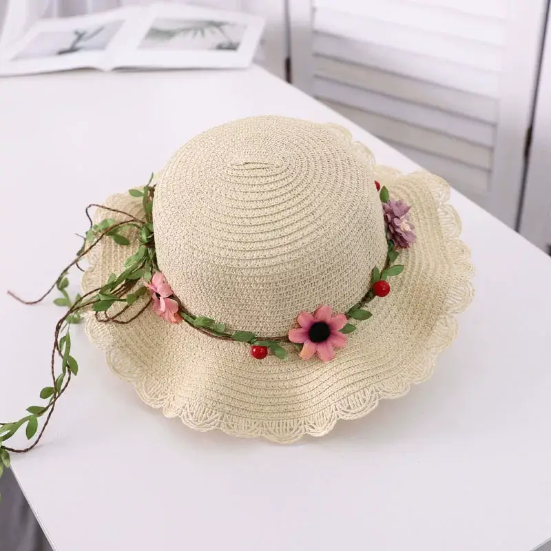 Straw Wave Hat for Women Summer Travel Beach Sun Protection — feature 20