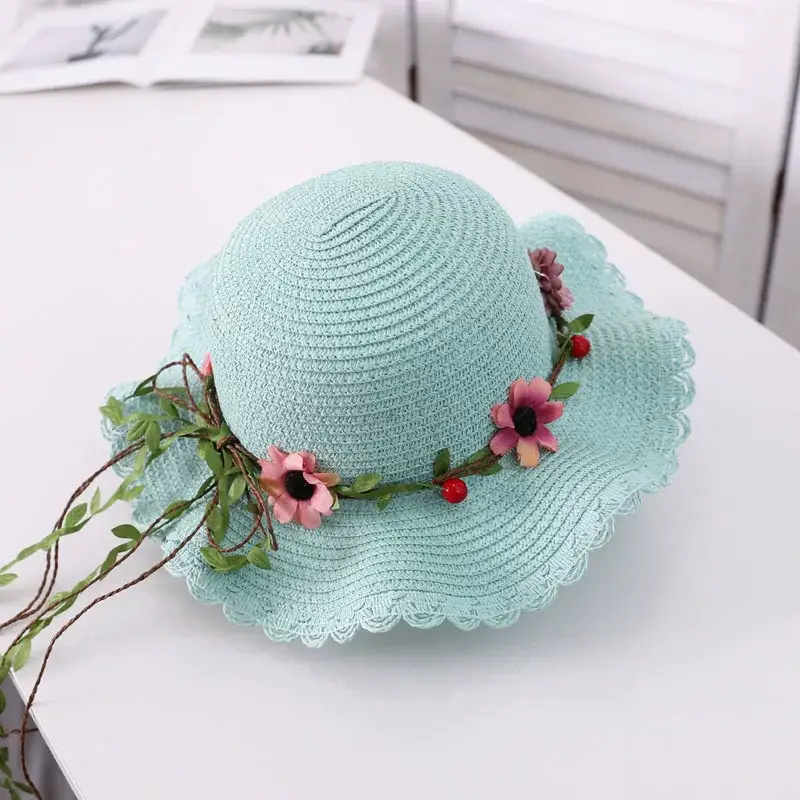 Straw Wave Hat for Women Summer Travel Beach Sun Protection — feature 22