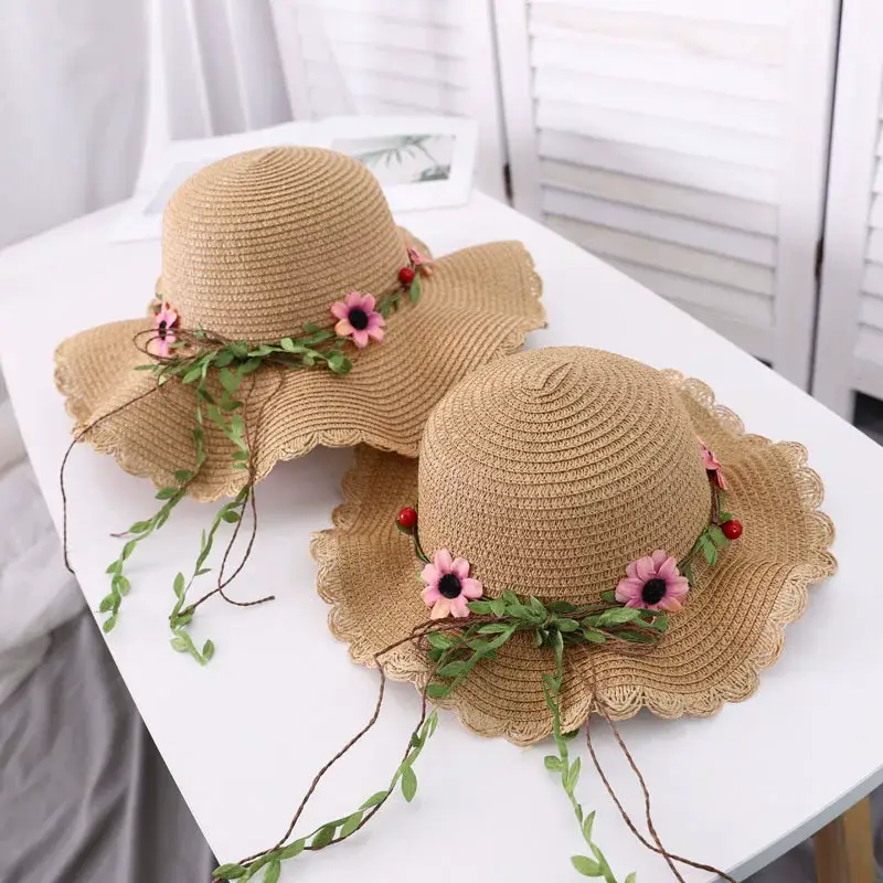 Straw Wave Hat for Women Summer Travel Beach Sun Protection — feature 27