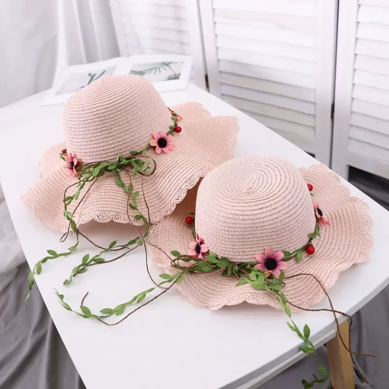 Straw Wave Hat for Women Summer Travel Beach Sun Protection — feature 28