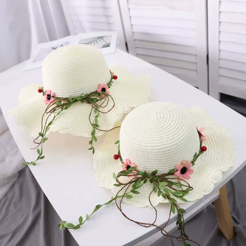 Straw Wave Hat for Women Summer Travel Beach Sun Protection — feature 29
