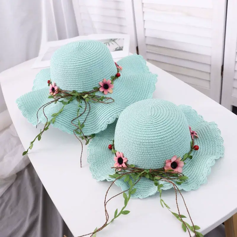 Straw Wave Hat for Women Summer Travel Beach Sun Protection — feature 30