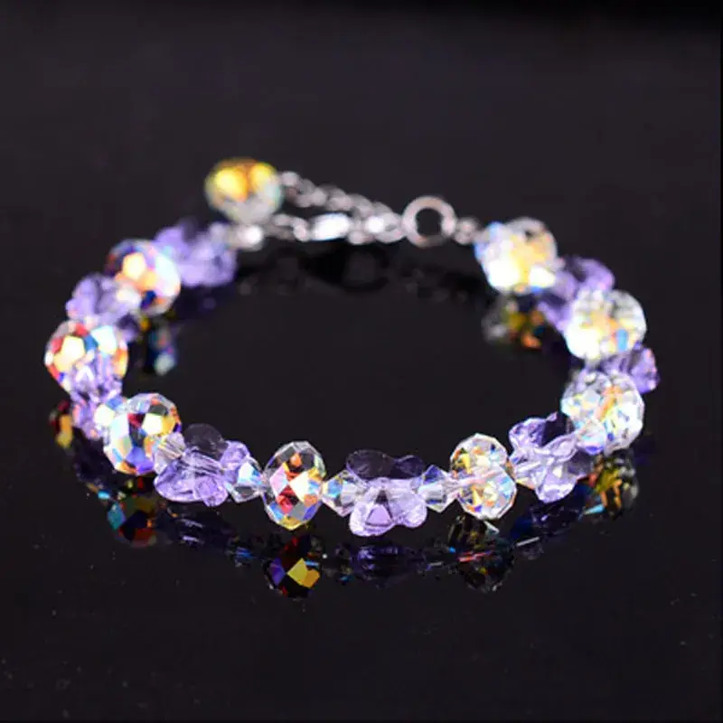 Korean Style Imitation Crystal Butterfly Bracelet for Women